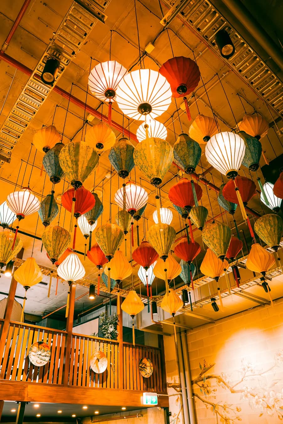 Lanterns in the ĂN ĐI dining room